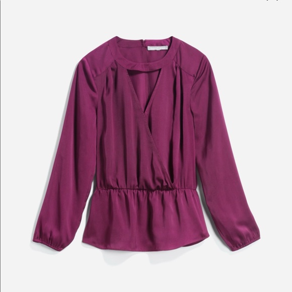 Daniel Rainn Neckline Peplum Blouse Small - Picture 1 of 2